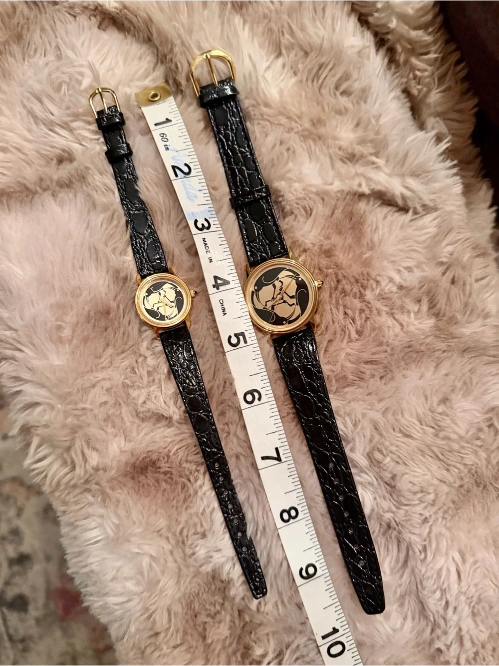 Crow Raven Gold tone Jewelry Dark Academia Black Leather Watch